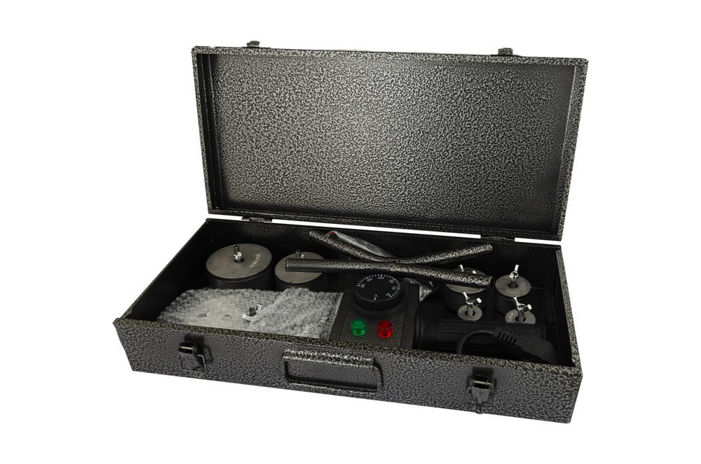 Паяльник для пластикових труб MASTERTOOL 20-63 мм 1500 Вт/220 V/50 Hz 0-300°С IP44 LED-індикація металевий кейс ППТ1500 Коломия - фото 4