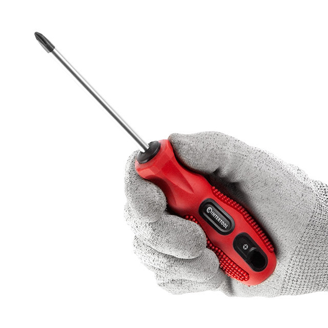 Викрутка хрестова, PH2×100 мм, Cr-V INTERTOOL VT-3143 Киев - изображение 4
