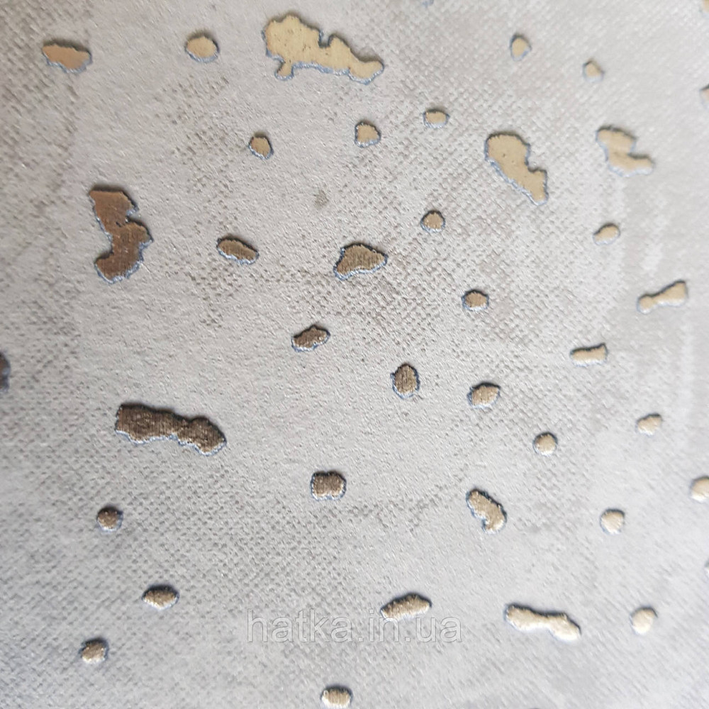 Шпалери флізелінові еко Galerie Metallic FX 0,53Х10 точки плями структурні золотисті на сіро-бежевий Київ - фото 1