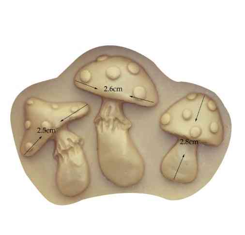 Молд кондитерский Грибы 55 на 82 мм розовый Киев