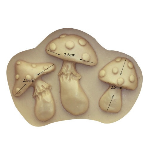 Молд кондитерский Грибы 55 на 82 мм розовый Киев - изображение 4