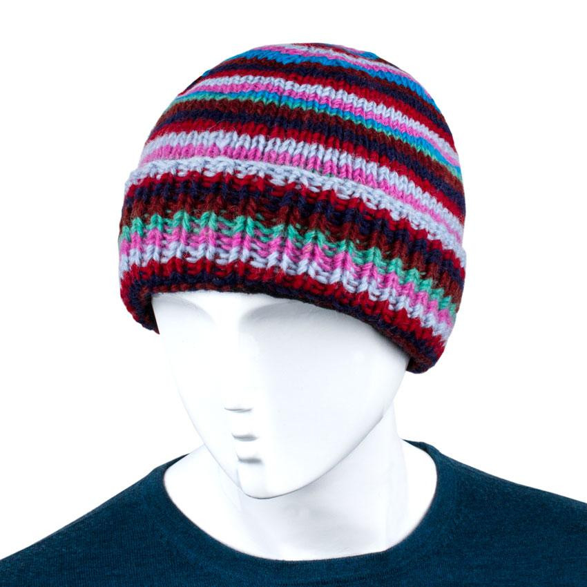 Мужская шапка в полоску из шерсти Киев - изображение 1