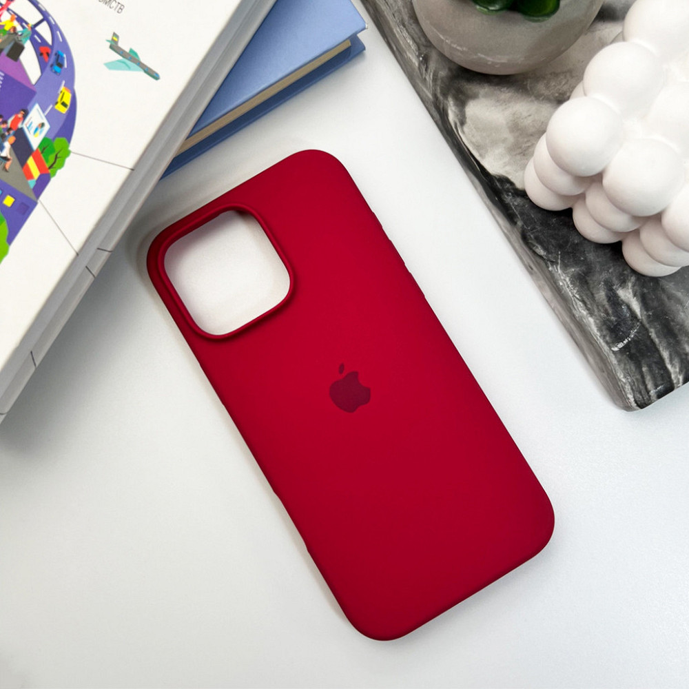 Чохол Silicone для Apple iPhone 16 Pro Max, бордовий Київ - фото 2
