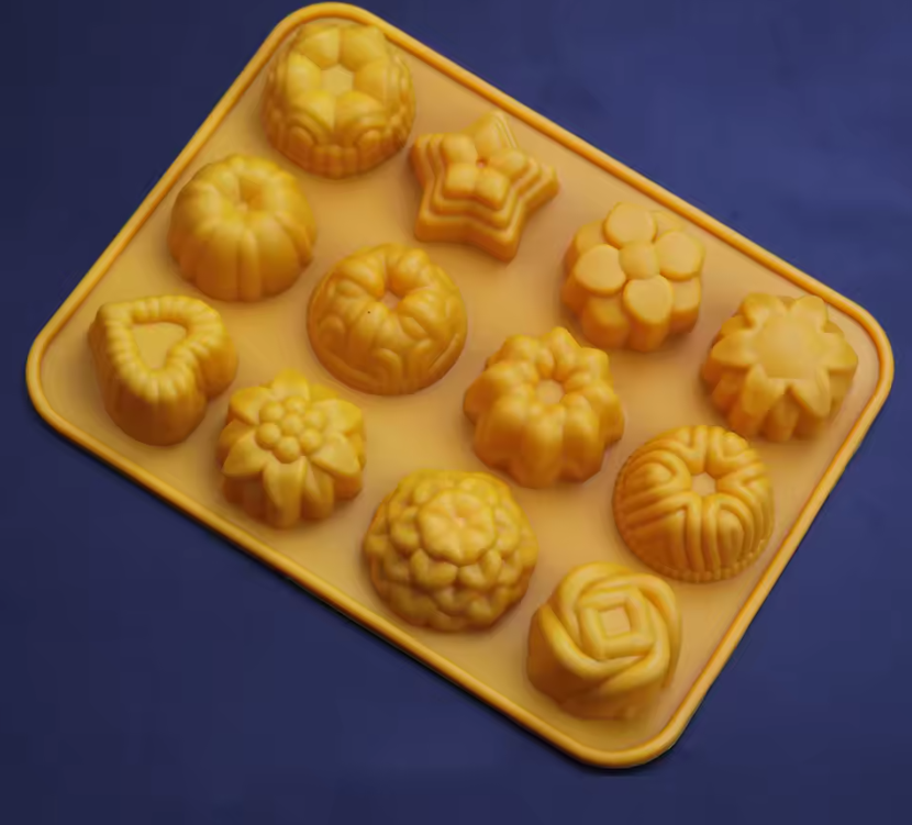 Силіконова форма Асорті 21×16×2,5 см на 12 вічок для цукерок, желе, мармеладу з антипригарним покриттям Одеса - фото 1