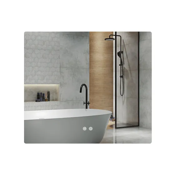 Дзеркало Qtap Taurus (TA2) 800×600 мм з LED-підсвіткою Touch, з антизапотіванням, з димером, темп. кольору (3000-6500K) Київ