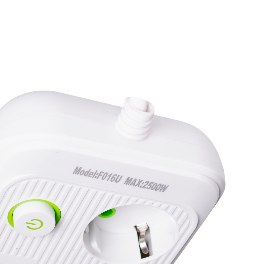 Сетевой фильтр кабель 4.75 м удлинитель F16 на 3 розетки 4 usb 2 type-c и кнопкой отключения Белый HP-5-21 Киев - изображение 7