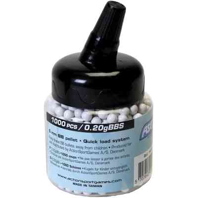 Страйкбольные шарики ASG Standard White 6мм 0,2г 1000шт (14185) Винница