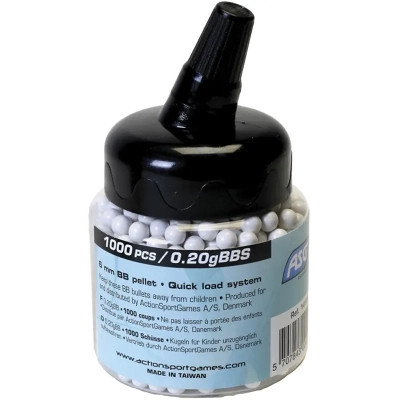 Страйкбольні кульки ASG Standard White 6мм 0,2г 1000шт (14185) Вінниця - фото 1