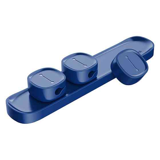 Магнітний органайзер тримач для проводів Baseus Peas Cable Clip ACWDJ-03 (Синій) Николаев