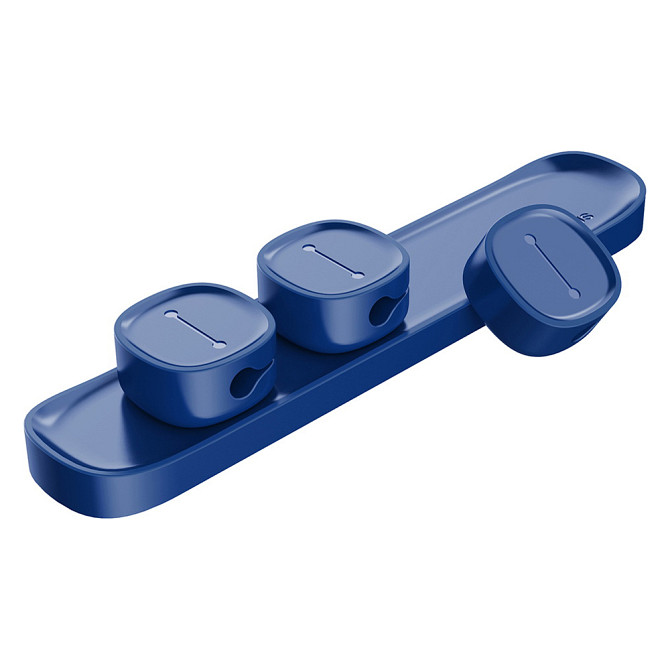 Магнітний органайзер тримач для проводів Baseus Peas Cable Clip ACWDJ-03 (Синій) Николаев - изображение 1