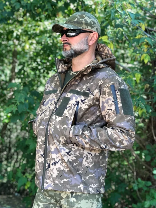 Военная демисезонная куртка Soft Shell пиксель, мужская тактическая ветрозащитная куртка весна осень Львов - изображение 8