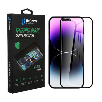 Скло захисне BeCover Apple iPhone 14 Pro Max Black (707969) Вінниця - фото 1