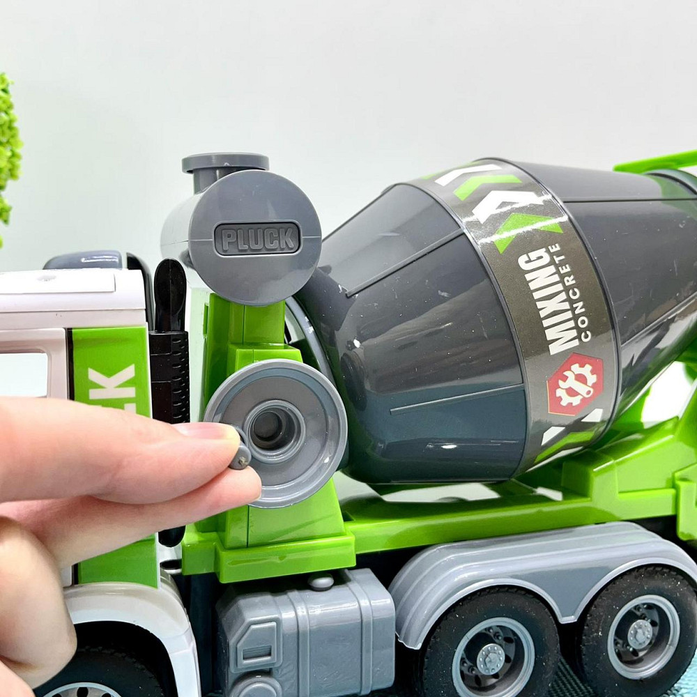 Спецтехніка Бетонозмішувач світло звук рухомі деталі масштаб 1:16 Зелений (ZH 812-1) Чернігів - фото 9