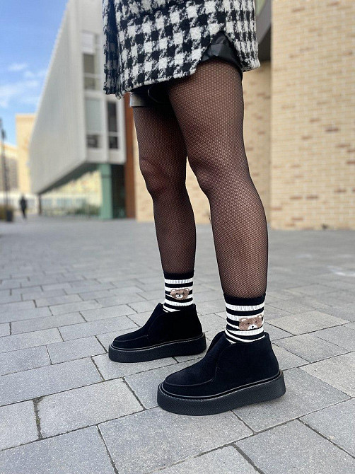 Alvista Лофери жіночі ALVISTA чорні натуральна замша зимові 36р.-23.5см 38р.-24.5см 40р.-25.5см Коломыя - изображение 1