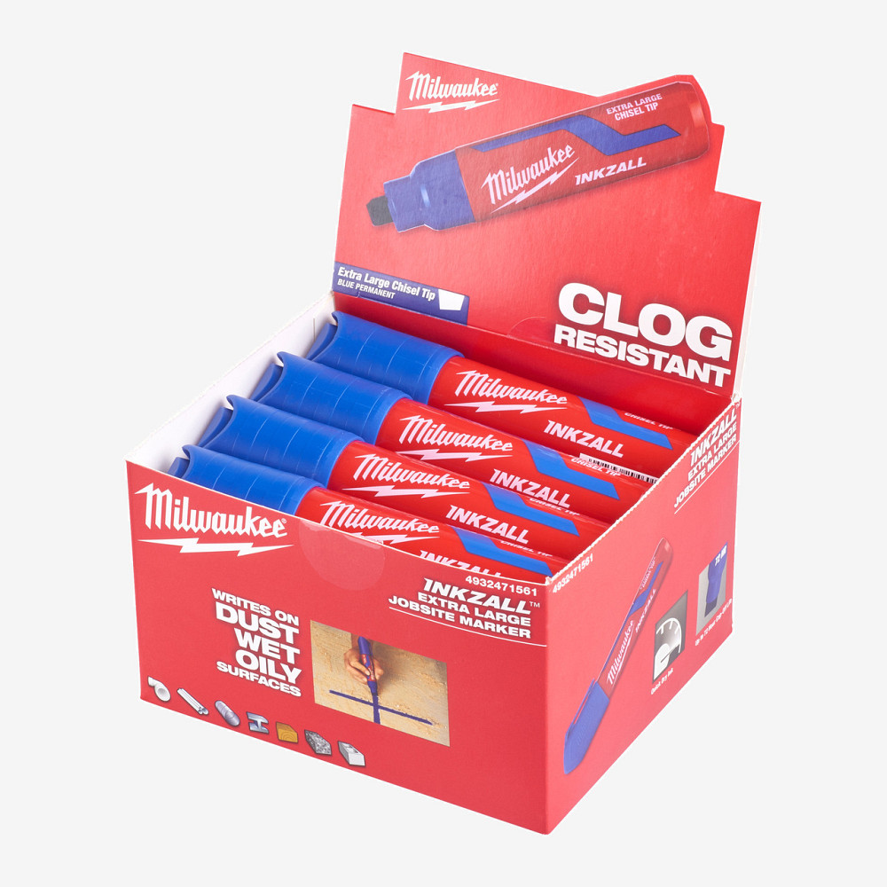 Маркер для стройплощадки InkZAll MILWAUKEE, широкий (XL), синий Одесса - изображение 3