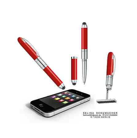 РУЧКА СО ШТАМПОМ MINI SMART PEN (ФЛЕШ) КРАСНЫЙ КОРПУС 4374M Киев