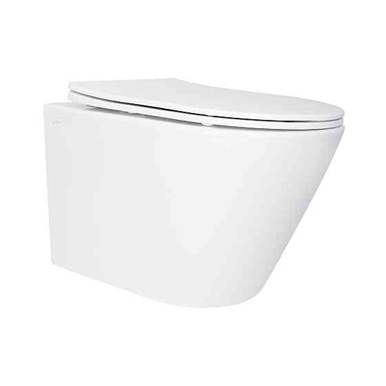 Унитаз подвесной Qtap Swan безободковый с сиденьем Soft-close QT16335180W Киев