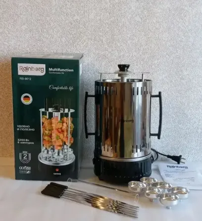 Электрошашлычница Domotec Bbq шашлычница Domotecg MS-7781 1000W Коломыя