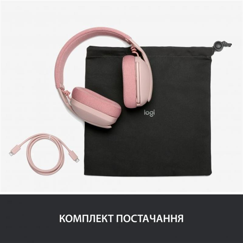 Bluetooth-гарнітура Logitech Zone Vibe 100 Wireless Rose (981-001224) Рожевий Харків - фото 2