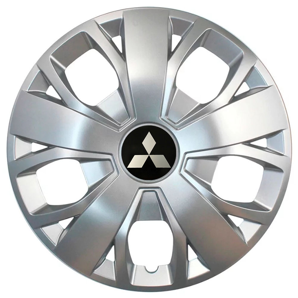 Автомобільні модельні ковпаки R16 Mitsubishi 420 4шт, SJS, сріблясті Київ - фото 1