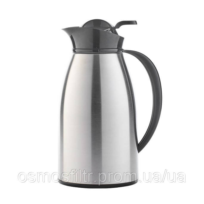 Термос Axentia 1 л нерж ручка и носик чоний пластик скляна колба (116712) Київ - фото 1