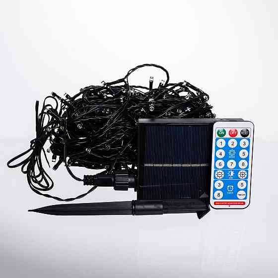 Garlando Новорічна гірлянда вулична 30 м 300 LED з сонячною батареєю чорний провід Жовтий SB300 Коломия