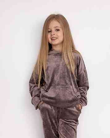 Дитячий велюровий костюм Кенгуру Капучино 110-116 Харків