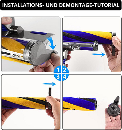 Змінна щітка для пилососів Dyson Gen5, V15, V15 Detect Slim, V12 Slim, V10 Slim, V8 Slim серії, м'яка роликова насадка для підлоги Київ - фото 7