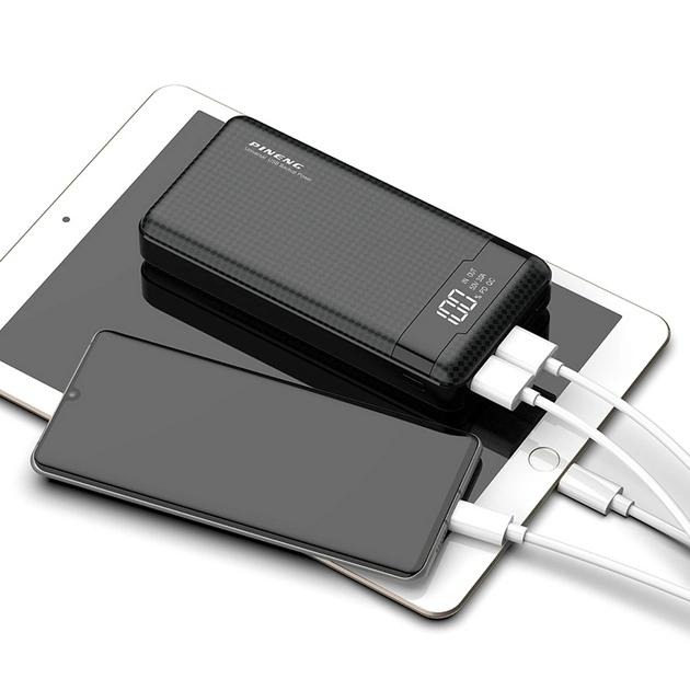 Портативный внешний аккумулятор Pineng PN-861 20000 mAh Power Bank Черный Винница - изображение 5