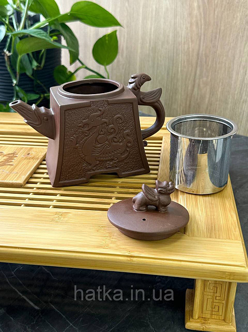 Чайник заварювальний ісинська глина 650 мл "Дракоша" світлий Т2579 Київ - фото 2