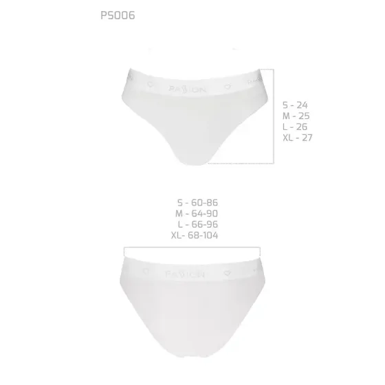 Трусики з прозорою вставкою Passion PS006 PANTIES XL, white Львов