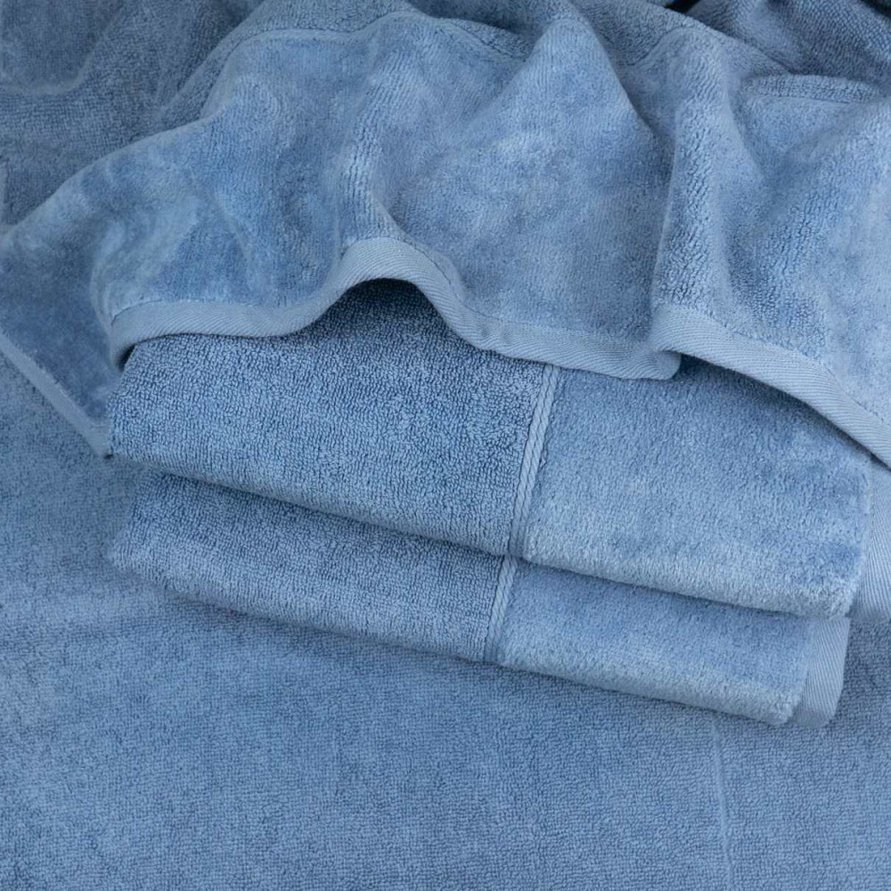 Великий банний рушник махровий GM Textile 100x150 см Преміум якості Milado 550 г/м2 (Синій) Суми - фото 3