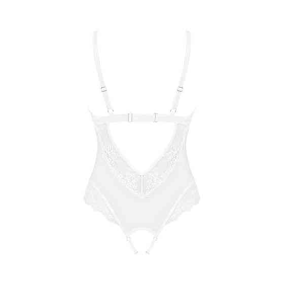 Еротичне напівпрозоре боді Obsessive Heavenlly crotchless teddy XL/2XL, з доступом Sex Aura Київ