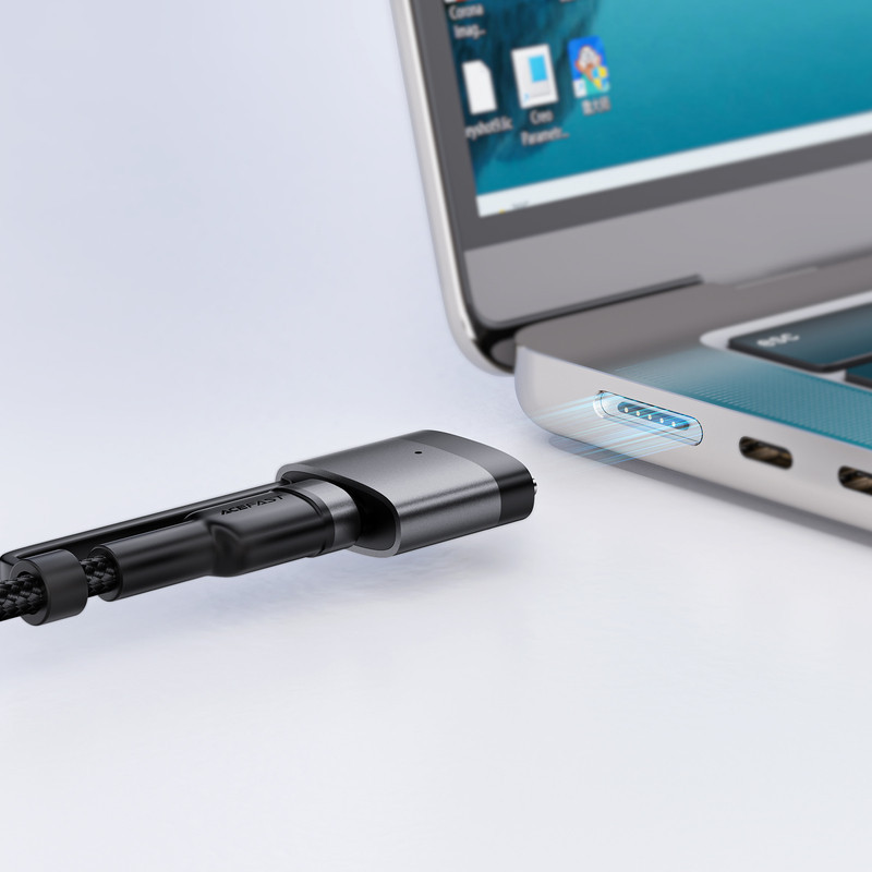Кабель ACEFAST C22-05 USB-C to USB-C / magnetic aluminum alloy charging data cable Black Одесса - изображение 8