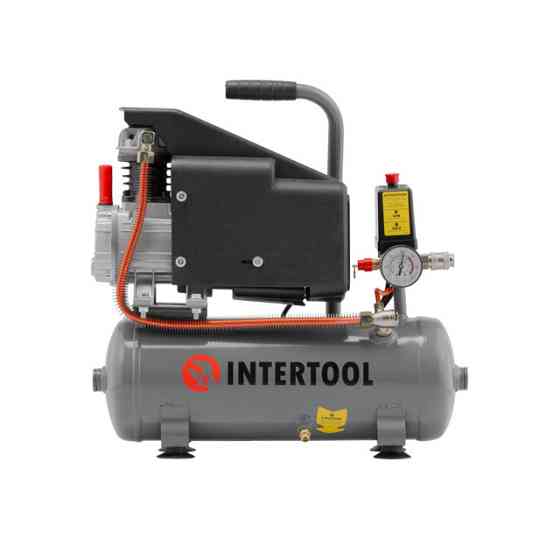 Компресор, 9 л, 0,75 кВт, 220 В, 8 атм, 160 л/хв, 80 дБ INTERTOOL PT-0002 Київ
