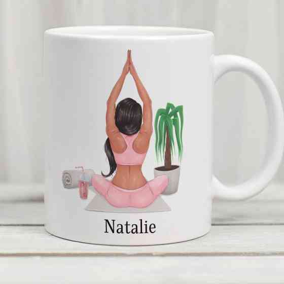 Чашка любитель йоги з Вашим іменем Вінниця