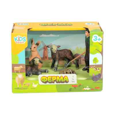 Фигурка Kids Team набор Ферма фермер, кролик, два ягнёнка (Q9899-T7_2) Винница