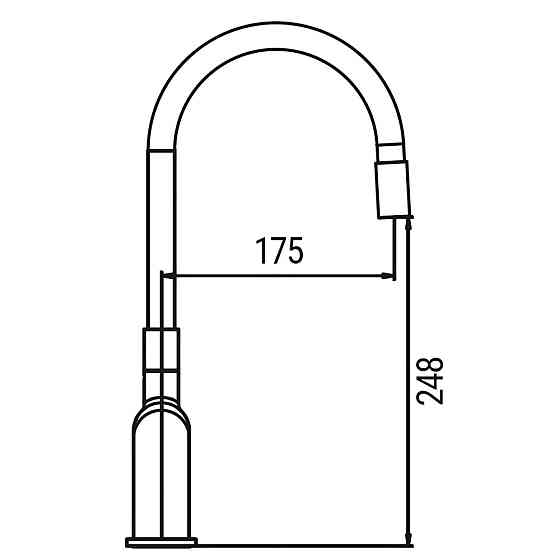 Кухонний змішувач Koer KB-70029-07 колір графіт KR5500 Харків