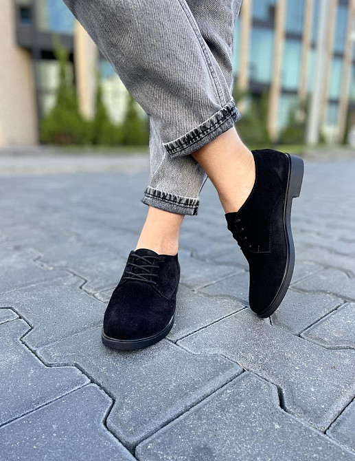 Туфлі жіночі RONE чорні замша натуральна 38р.-24.5см. 39р.-25.5см. (2673) Коломия - фото 3