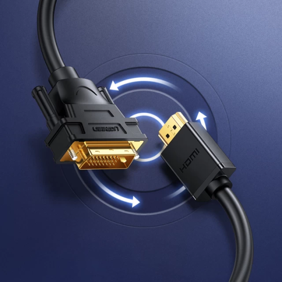 Кабель UGREEN HD106 HDMI to DVI Cable 2m (Black) (UGR-10135) Київ
