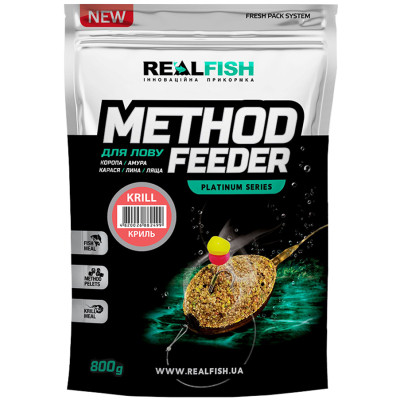 Прикормка Real Fish Method Feeder Кріль 0.8kg (809.00.13) Вінниця - фото 1