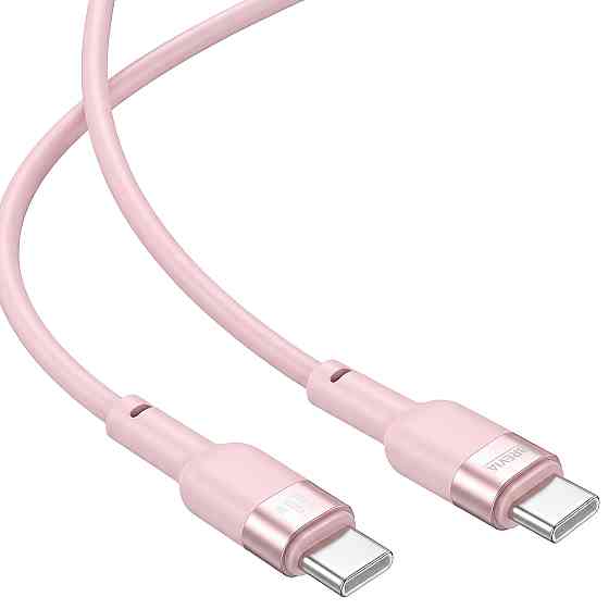 Кабель Brevia Type-C to Type-C 60W 1,2м, рожевий box (52120PCCC1) Львів