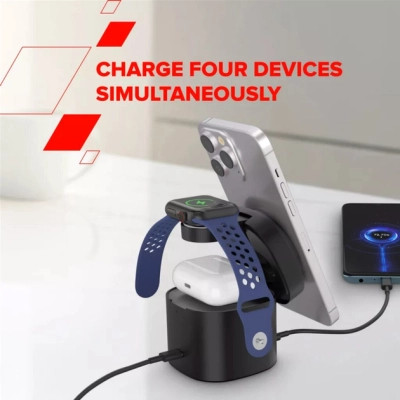 Зарядное устройство Canyon 4-in-1 wireless charging stand 30W + charger 65W + cable 1.0m black (CNS-WCS405B) Винница - изображение 9