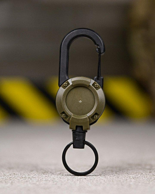 Ретрактор  выдвижной карабин с тросом страховочный трос с карабином Одесса - изображение 6