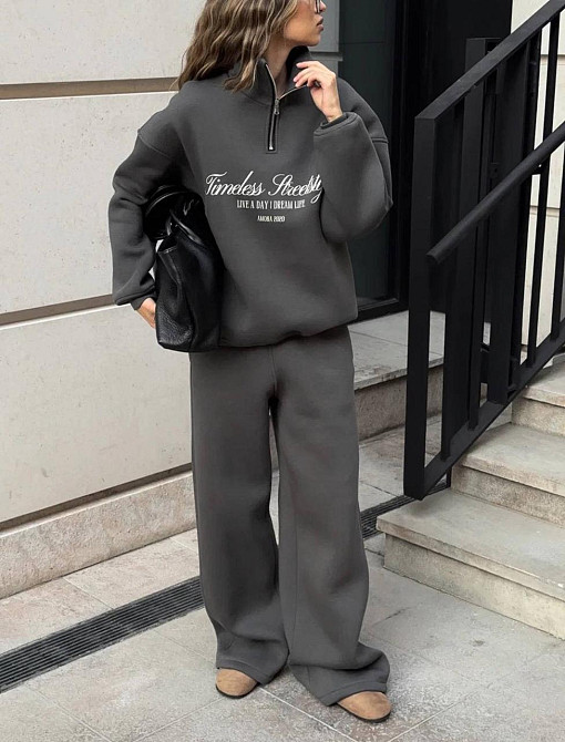 Женский теплый трендовый костюм двойка тринитка на флисе Одесса - изображение 5