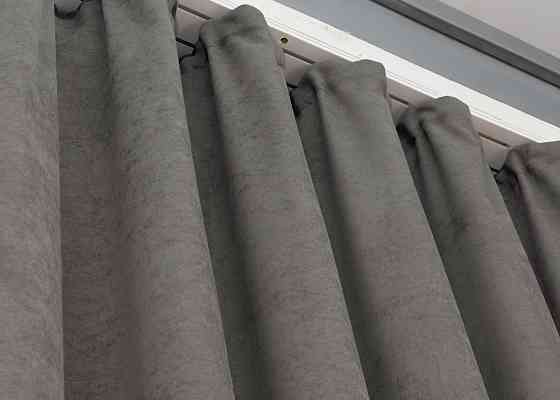 Шторна тканина мікровелюр Petek YL колір світло-сірий 1705ш Київ