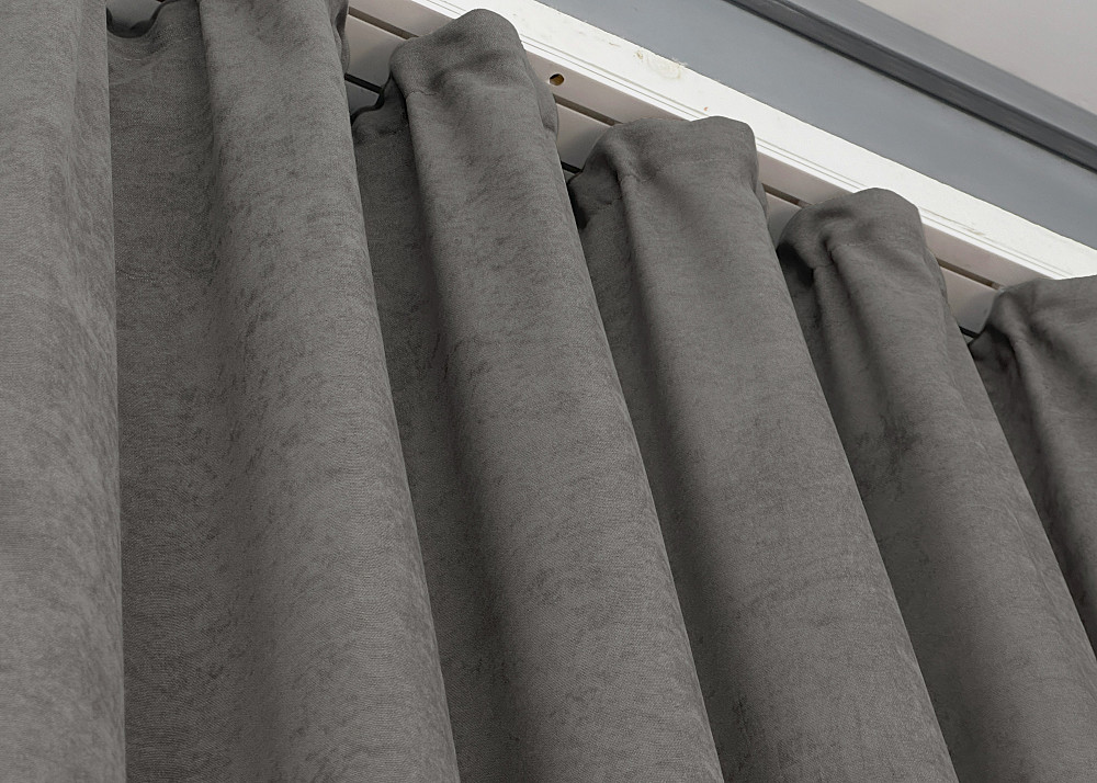 Шторна тканина мікровелюр Petek YL колір світло-сірий 1705ш Київ - фото 5