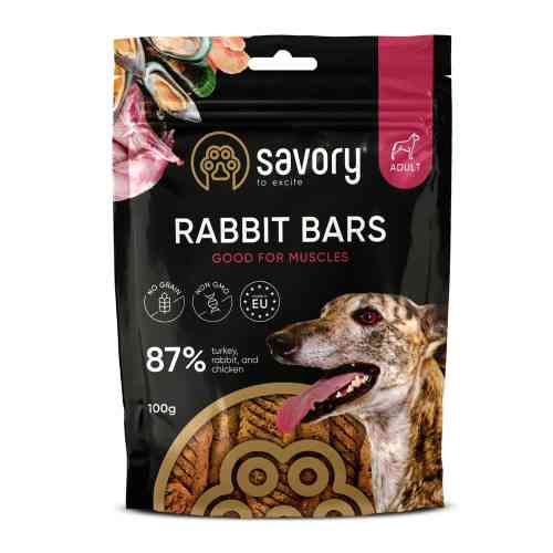 Джерки Savory Bars With Rabbit батончики для собак з кроликом 100 г Київ