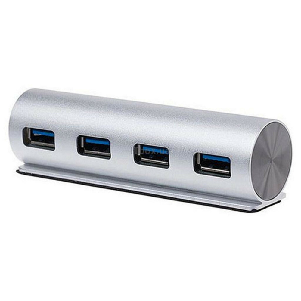 USB-Hub Maiwo KH002 USB 3.0 TYPE-C to 4 USB3.0, blue backlight, cable 0.15m, Silver Київ - фото 2