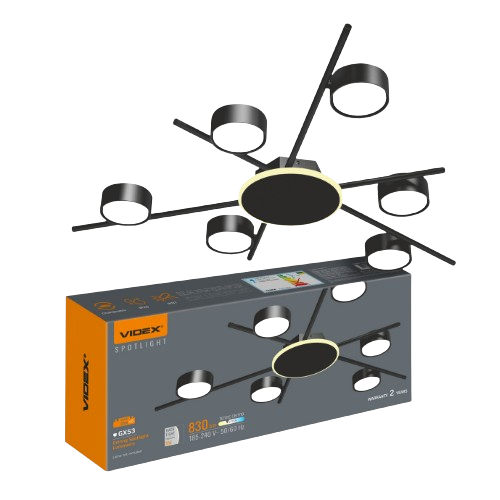 LED Світильник накладний під лампу 6*GX53 з підсвічуванням VL-SPF22B-BB Videx Житомир - фото 5